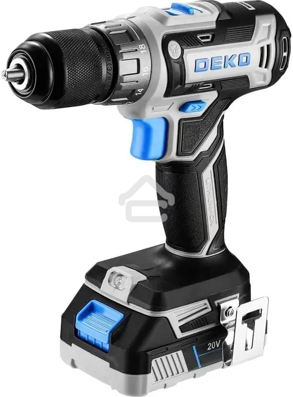 Дрель-шуруповерт Deko Loner 20V 085-1006, Аккумуляторная, 20В