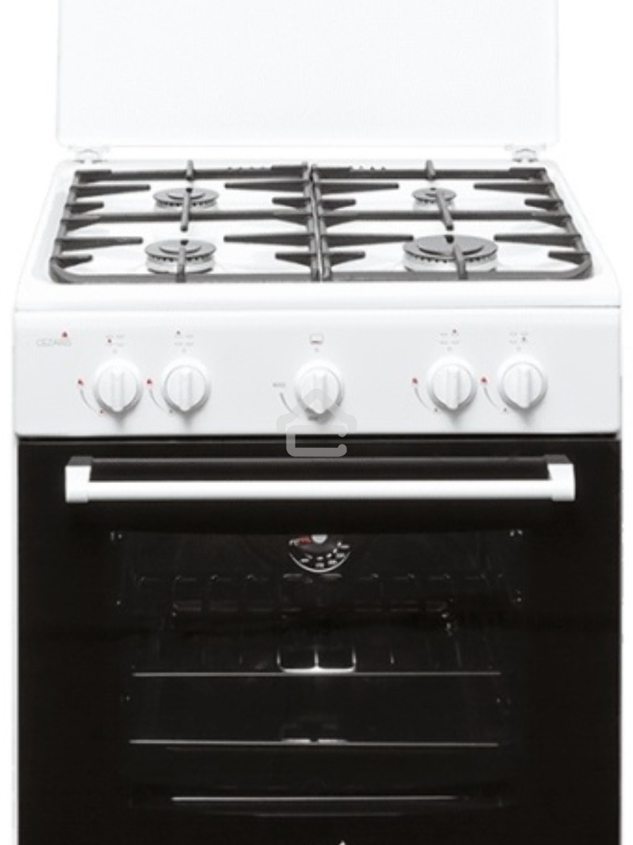 Плита газовая Cezaris ПГ 3200-03 белый, конфорок 4 шт, духовка 59 л, 60 см x 85 см x 60 см