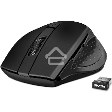 Мышь беспроводная SVEN RX-425W черный, 1600 dpi, радиоканал, USB, кнопки - 6