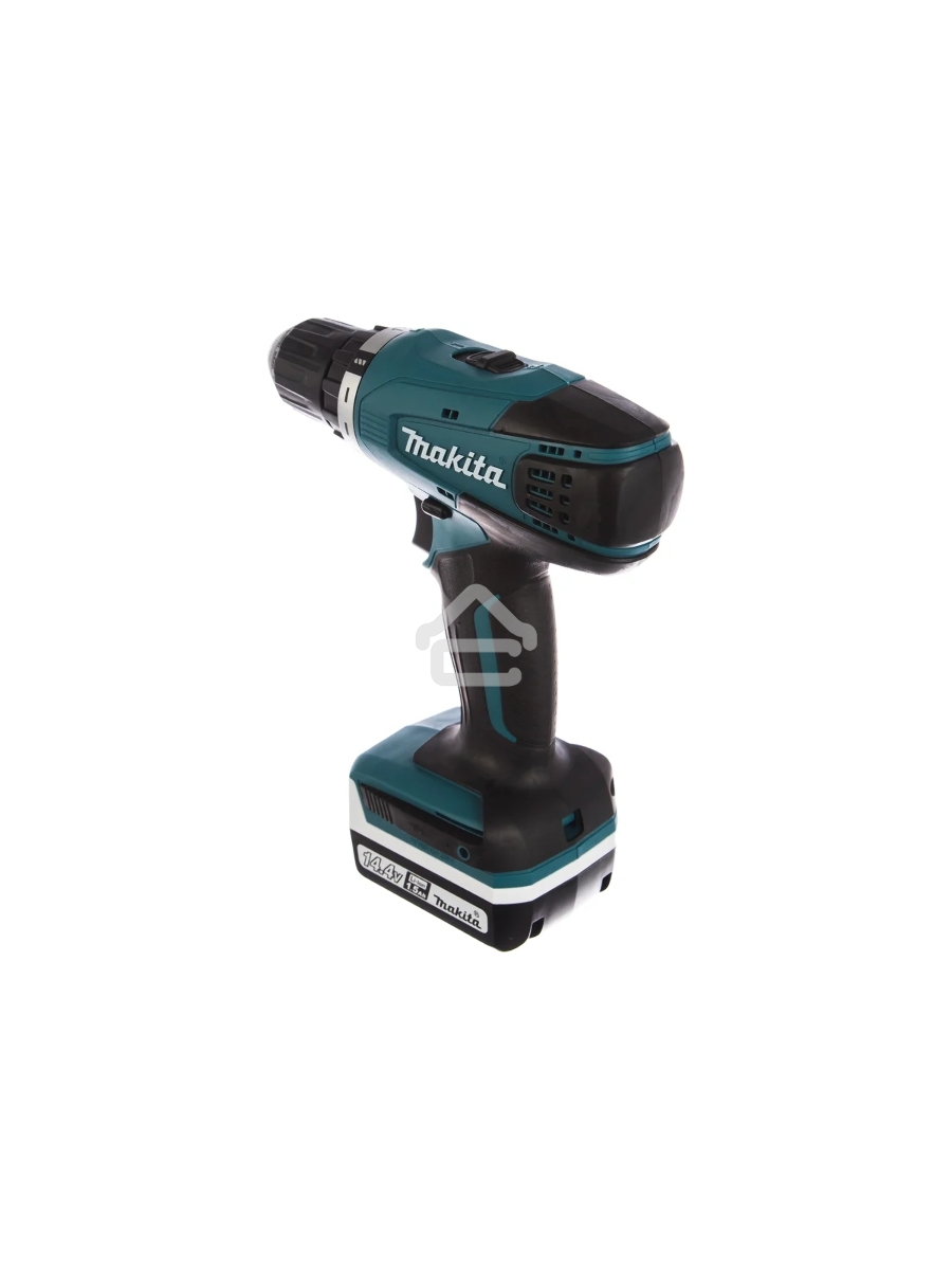 Дрель-шуруповерт Makita DF347DWE Дрель ак,{14.4В,2х1.5Ач Li-ion,БЗП-10мм,0-400\0-1400об\м,30\15Нм,1.4кг,чем,G-серия}