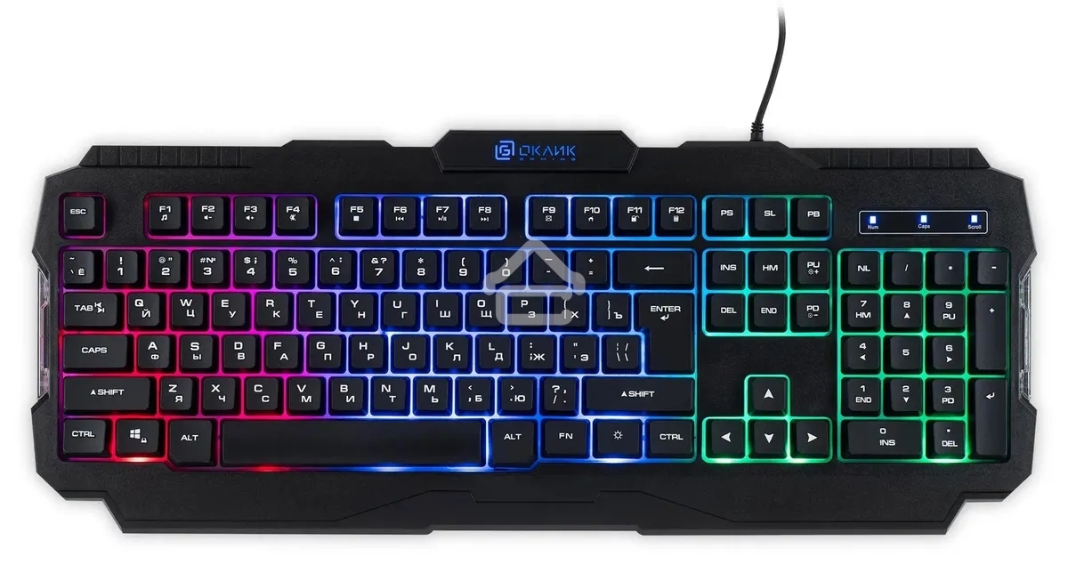 Клавиатура проводная Oklick 757G HW2, USB, черный