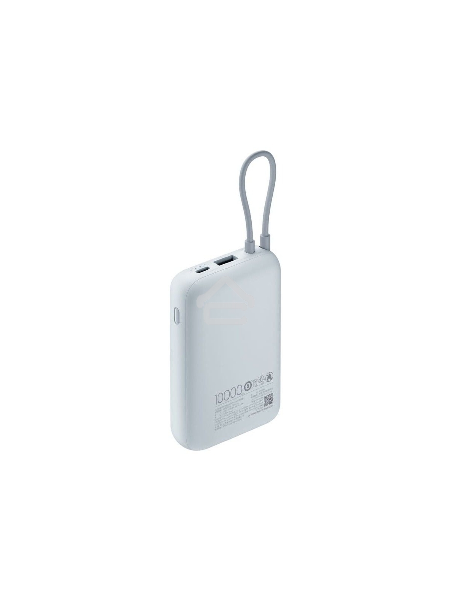 Внешний аккумулятор Xiaomi Power Bank 10000mAh (встроенный кабель) Ледяной синий GL