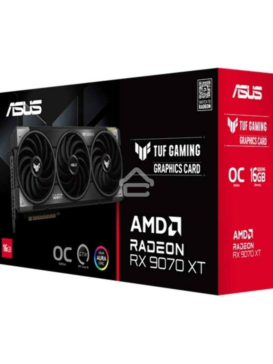 Видеокарта ASUS RX9070XT TUF GAMING OC 16GB GDDR6 256bit 3xDP HDMI 3FAN RTL TUF-RX9070XT-O16G-GAMING