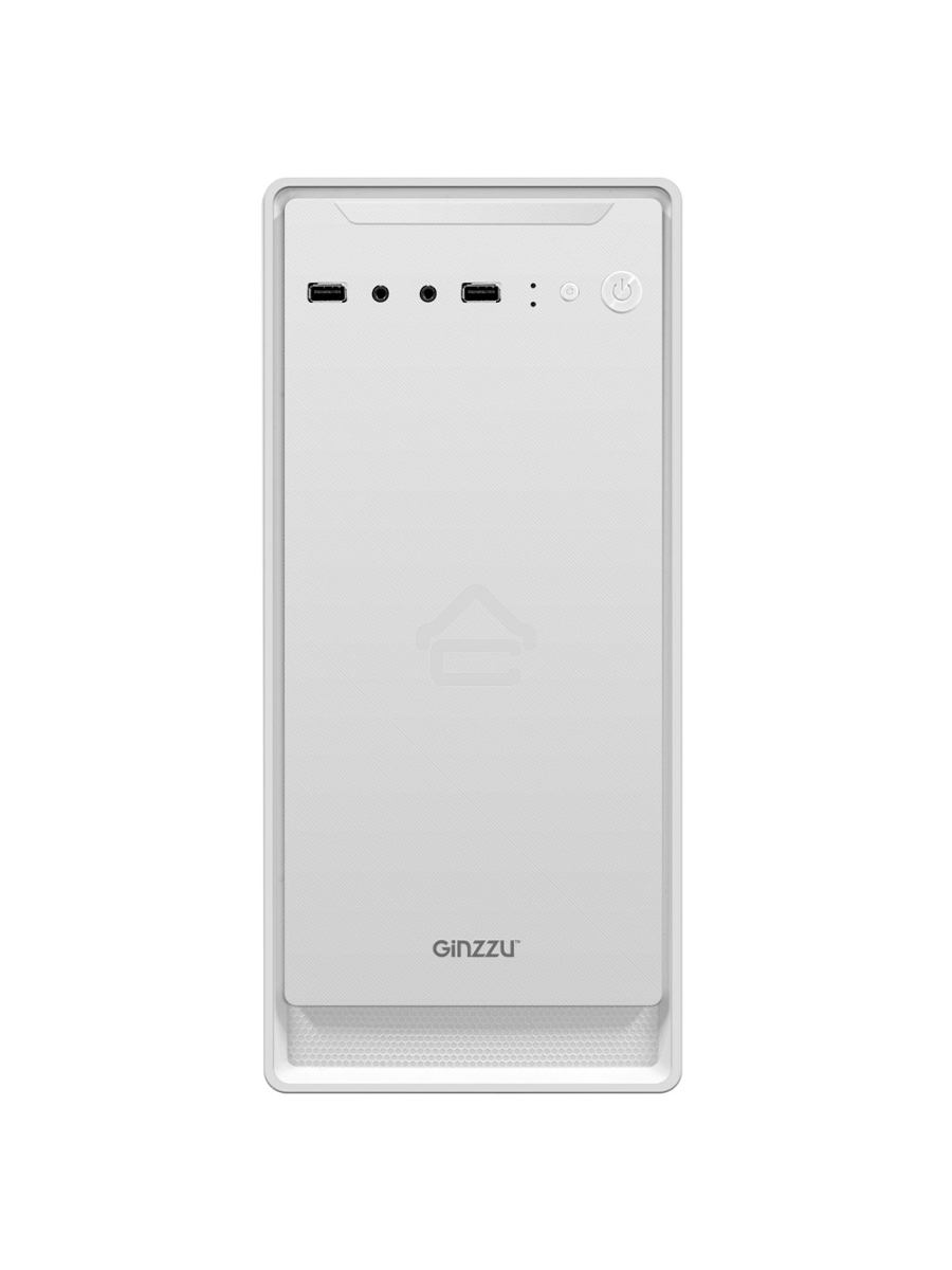 Компьютерный корпус MiniTower Ginzzu B185 White mATX,2xUSB2.0, белый,w/o PSU, w/o fan (Ginzzu B185)