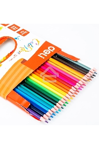 Карандаши цветные Deli ColoRun EC00120 трехгранные пластик 24цв. коробка/европод.