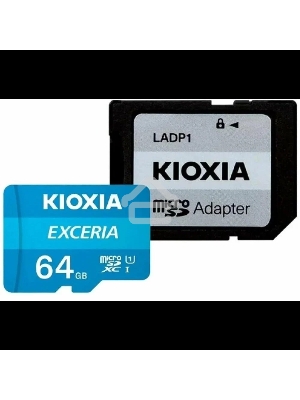 Флеш карта microSD 64GB Kioxia EXCERIA microSDXC Class 10 UHS-I U1 C10, 100 MB/s