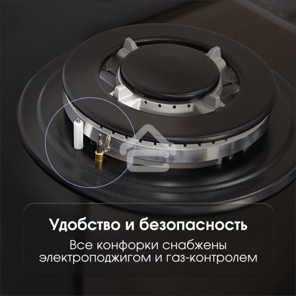 Газовая варочная панель Zigmund & Shtain MN 199.61 B независимая, черный