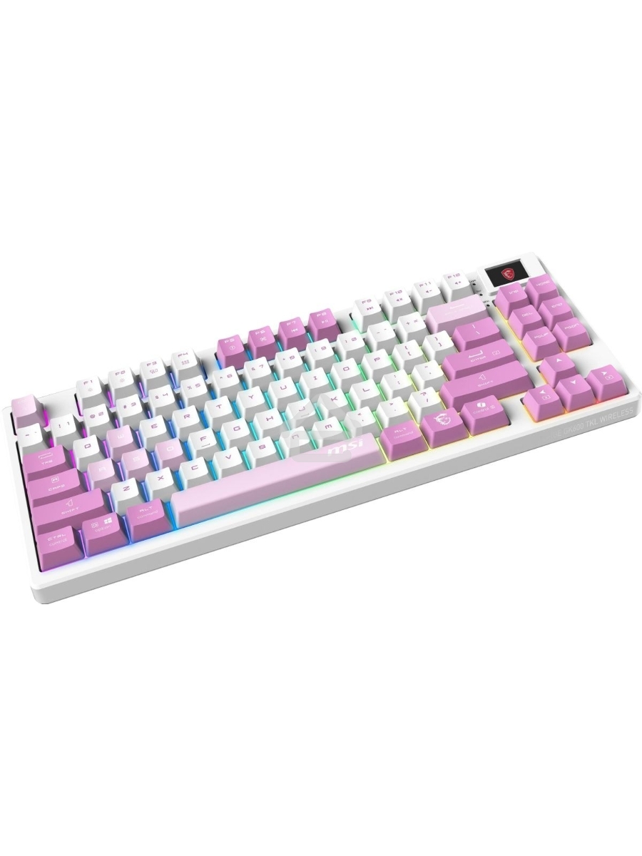 Клавиатура MSI Forge GK600, USB, белый фиолетовый
