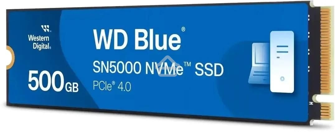 Накопитель SSD WD Blue SN5000, 500Gb, PCIe 4.0 x4, M.2 2280, NVMe, R/W 5000/4000