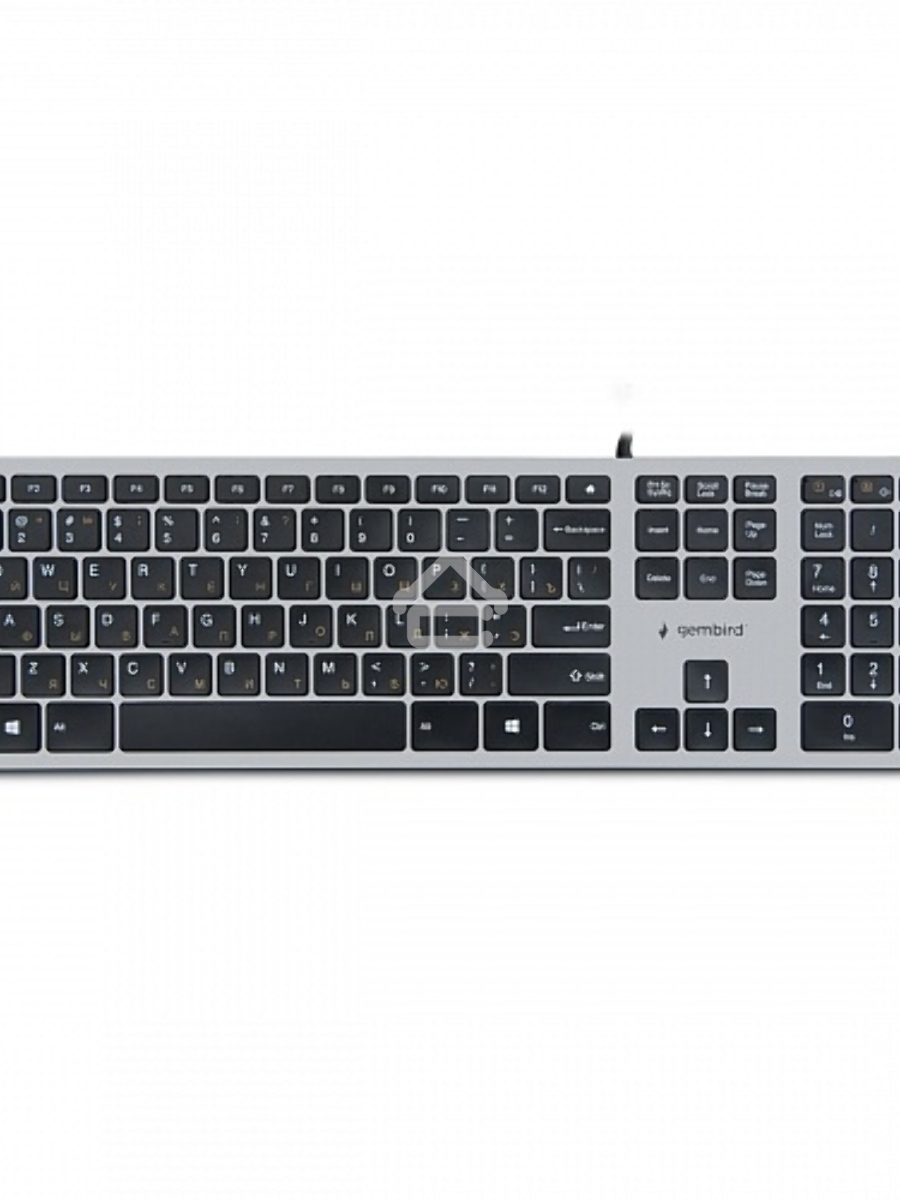 Клавиатура Gembird KB-8420 проводная, USB, серый