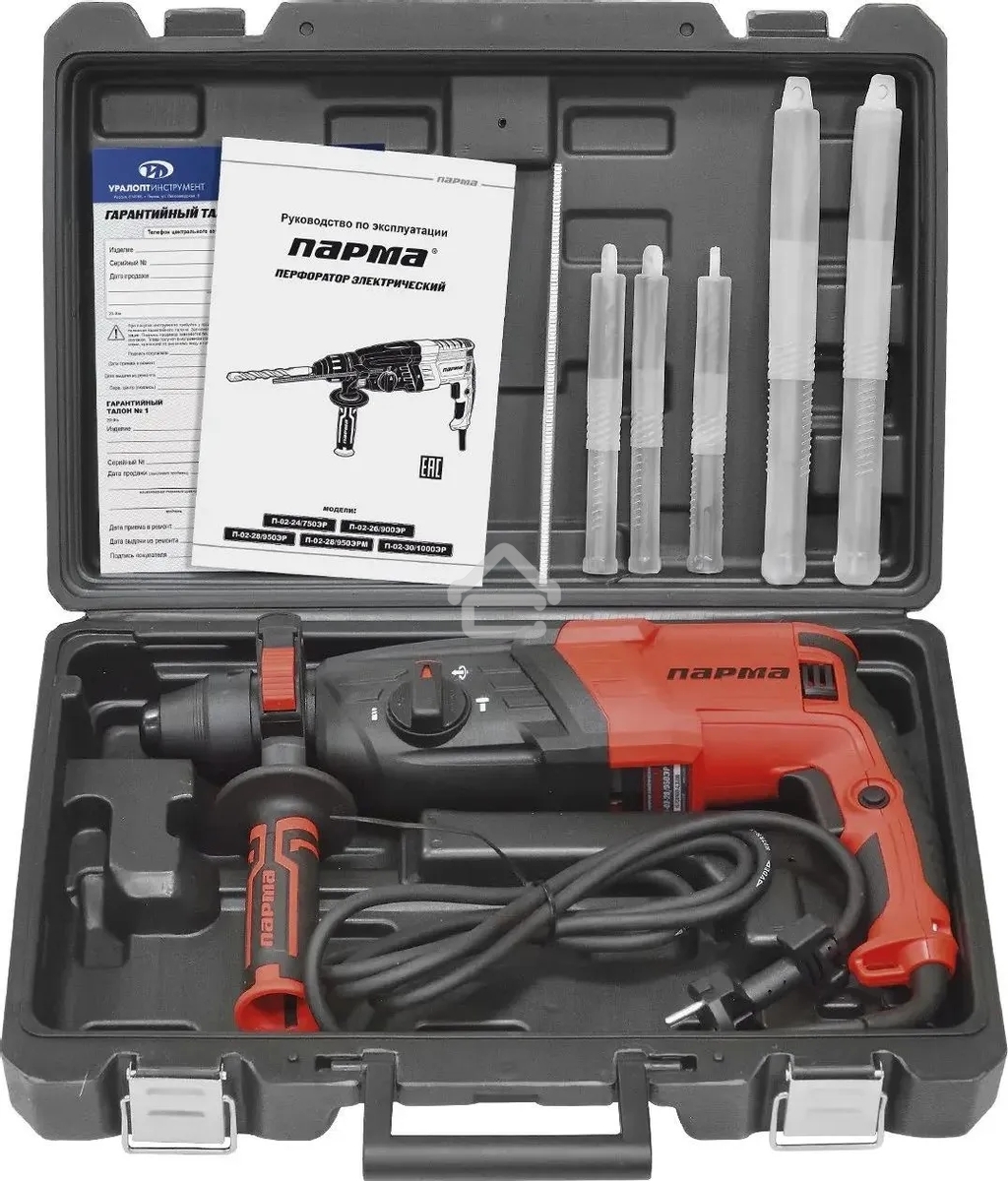 Перфоратор Парма П-02-28/950ЭР SDS-plus уд.:3.2Дж 950Вт (кейс в комплекте)