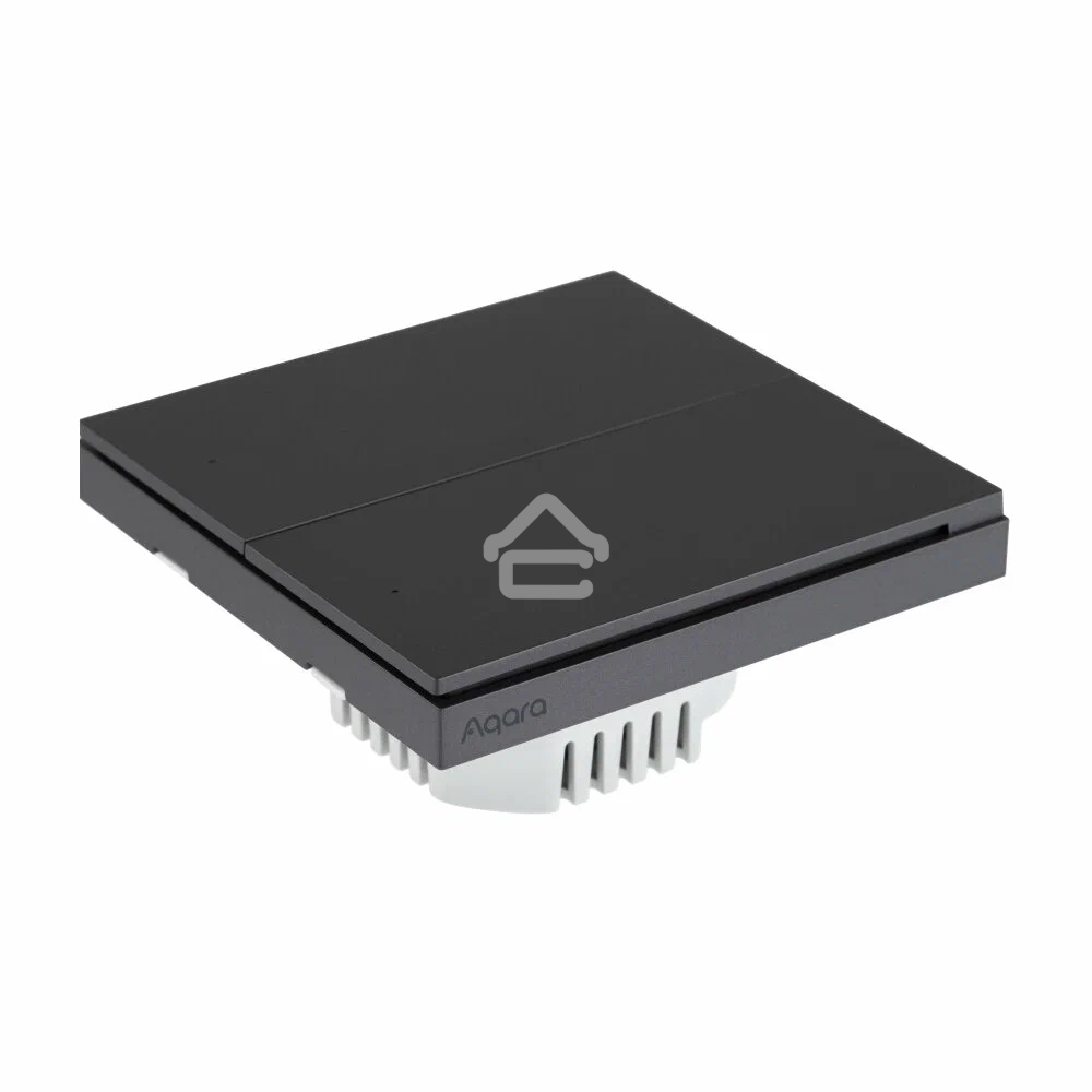 Выключатель двухклавишный без нейтрали Aqara Smart Wall Switch H1 EU (WS-EUK02 graphite) 