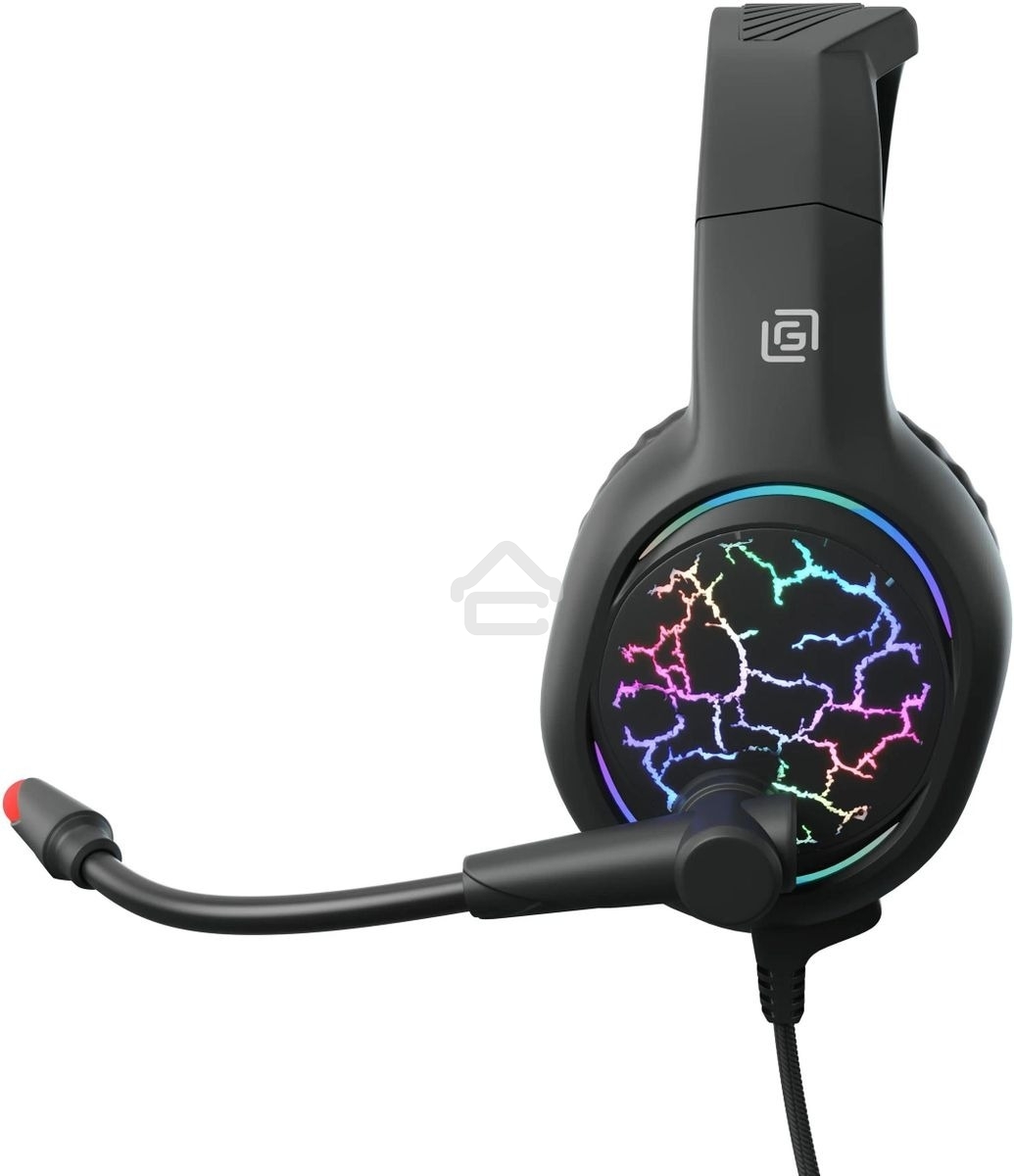 Наушники с микрофоном Oklick HS-L930G SNORTER черный/синий 2м мониторные USB оголовье (HS-L930G)