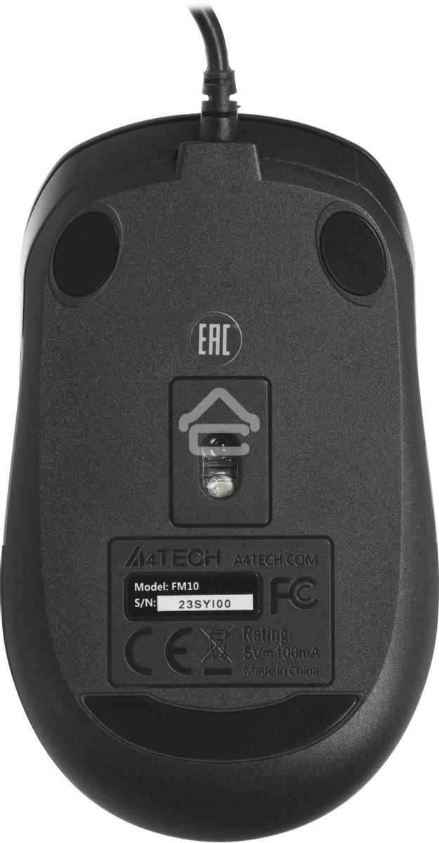 Мышь проводная A4Tech Fstyler FM10 черный/оранжевый, 1600 dpi, USB, кнопки - 4