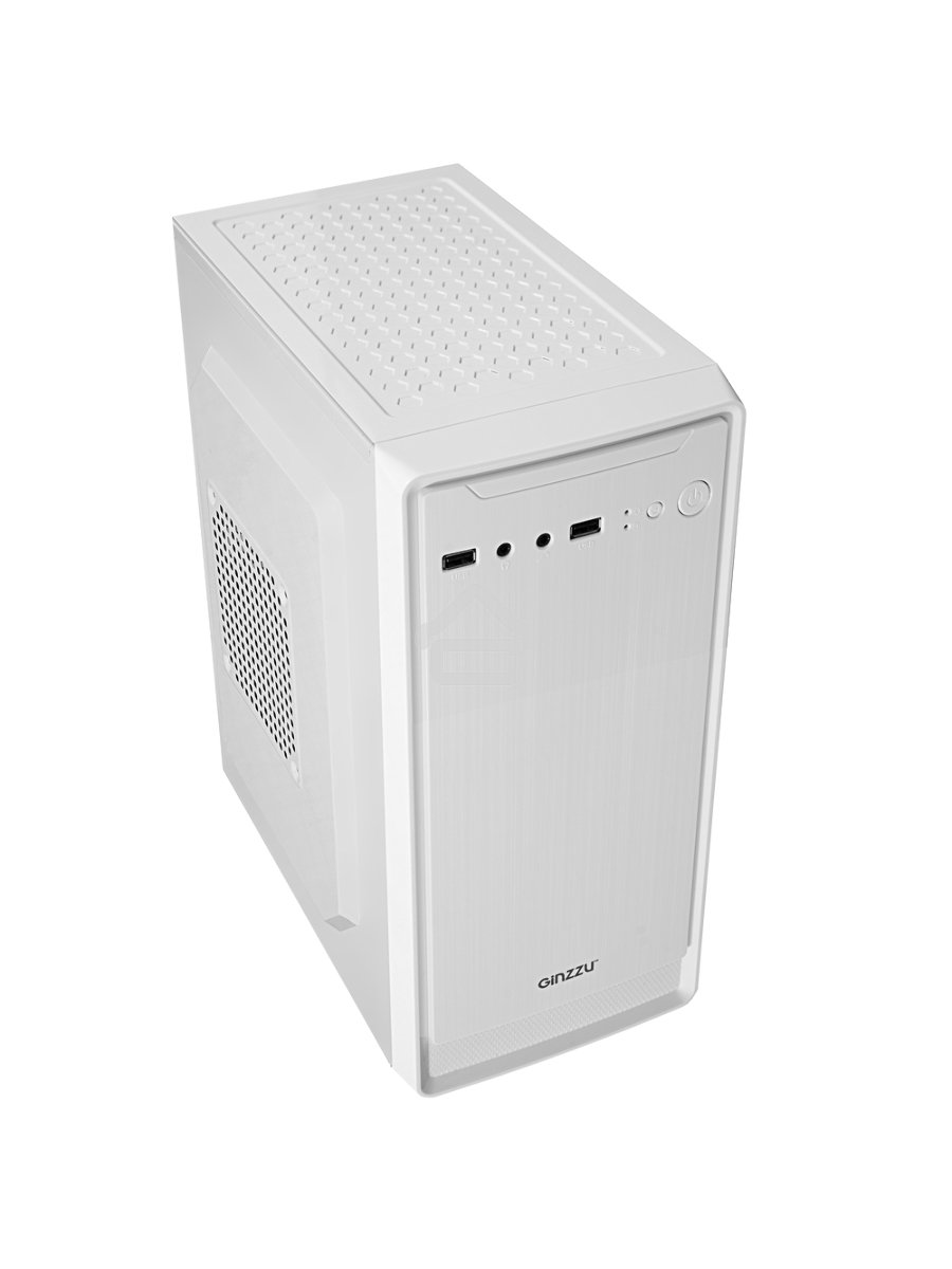 Компьютерный корпус MiniTower Ginzzu B185 White mATX,2xUSB2.0, белый,w/o PSU, w/o fan (Ginzzu B185)