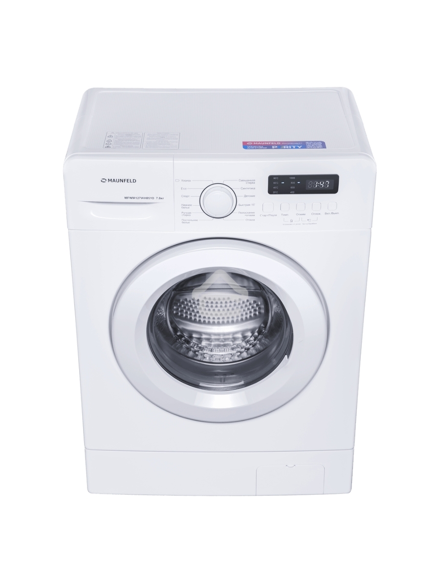 Стиральная машина Maunfeld MFWM127WH051D белый, загрузка  фронтальная 7 кг, 1200 об/мин., класс: А+++