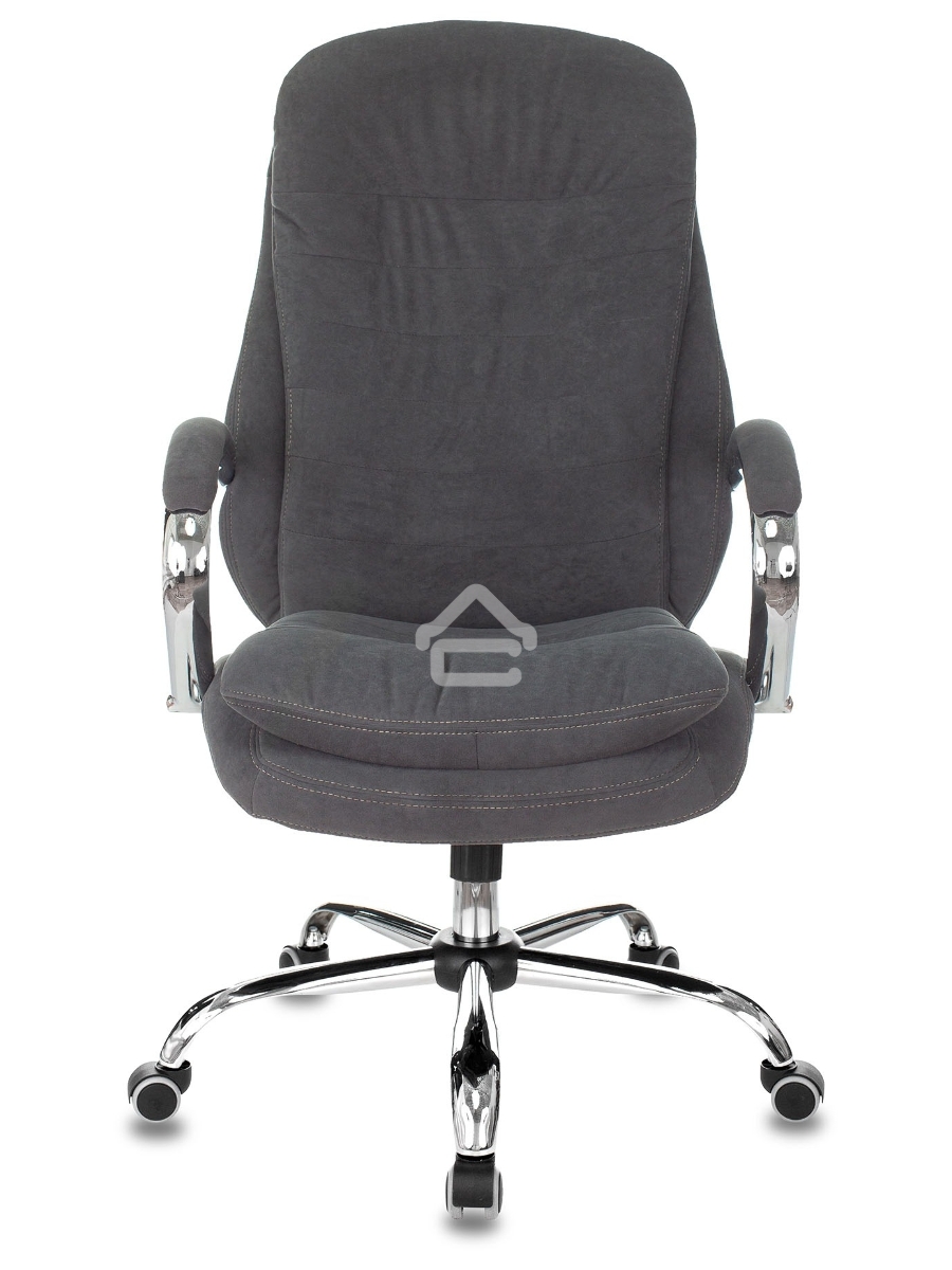 Кресло руководителя Бюрократ T-9950SL Fabric серый Alfa 44, крестовина металл хром