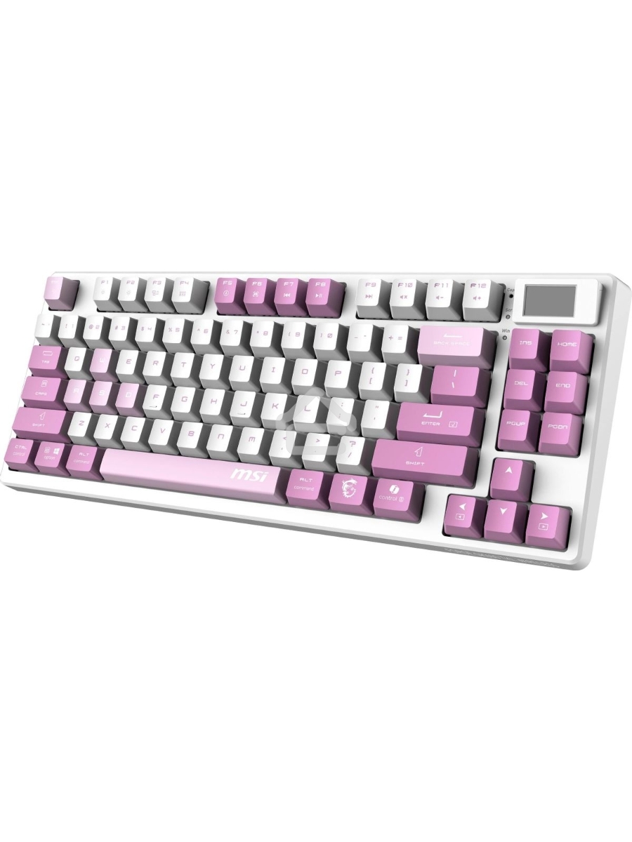 Клавиатура MSI Forge GK600, USB, белый фиолетовый