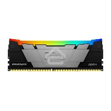 Оперативная память Kingston Fury Renegade, DDR4, 32GB (1x32GB), 3200MHz, CL16, DIMM, с радиатором, RGB, серебристый/черный