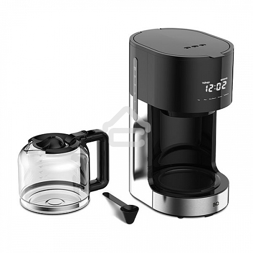 Кофеварка капельнаяBQ CM1001 черный-стальной, исп. кофе -молотый, 1.5 л, 900 Вт.