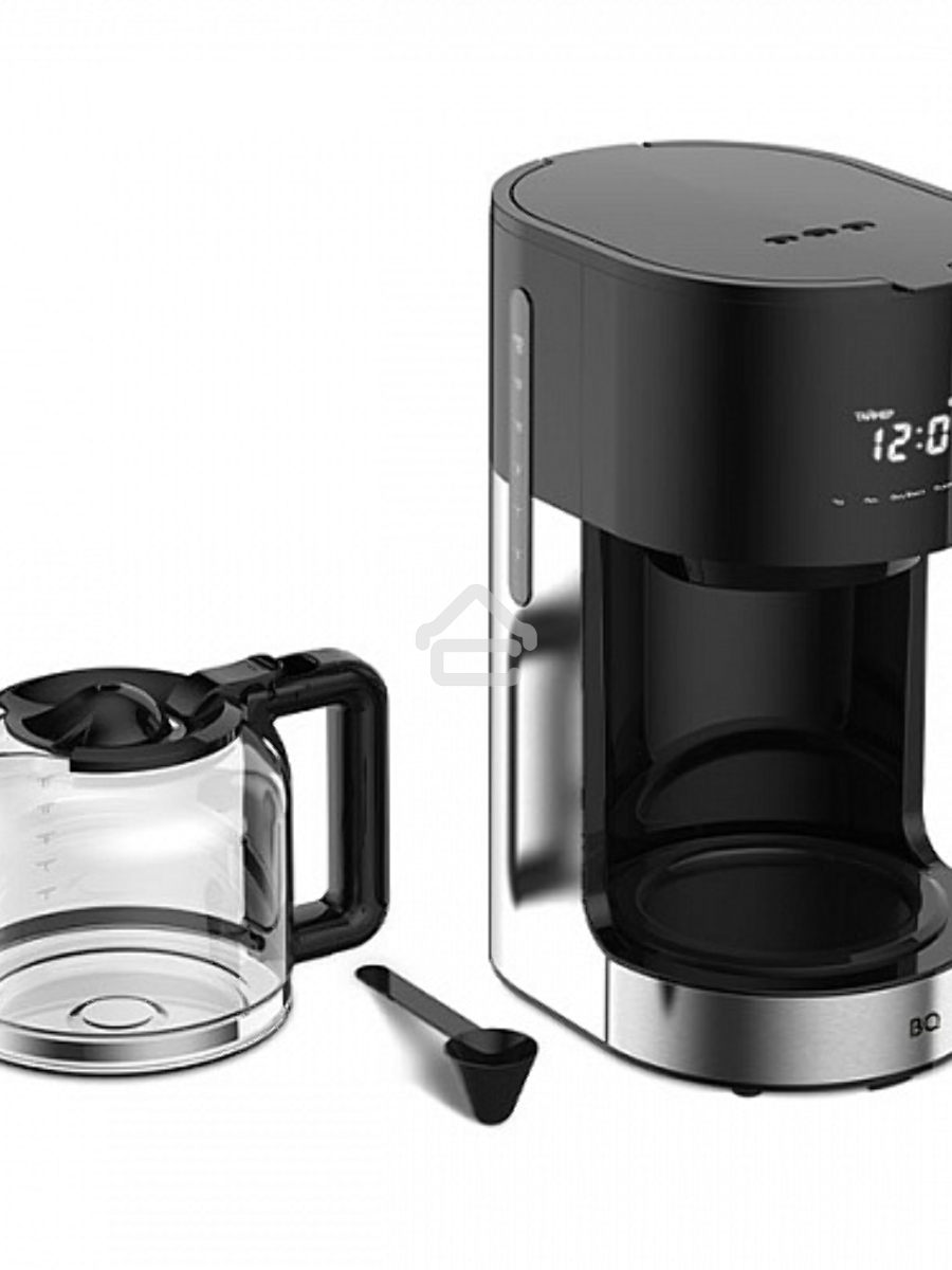 Кофеварка капельнаяBQ CM1001 черный-стальной, исп. кофе -молотый, 1.5 л, 900 Вт.