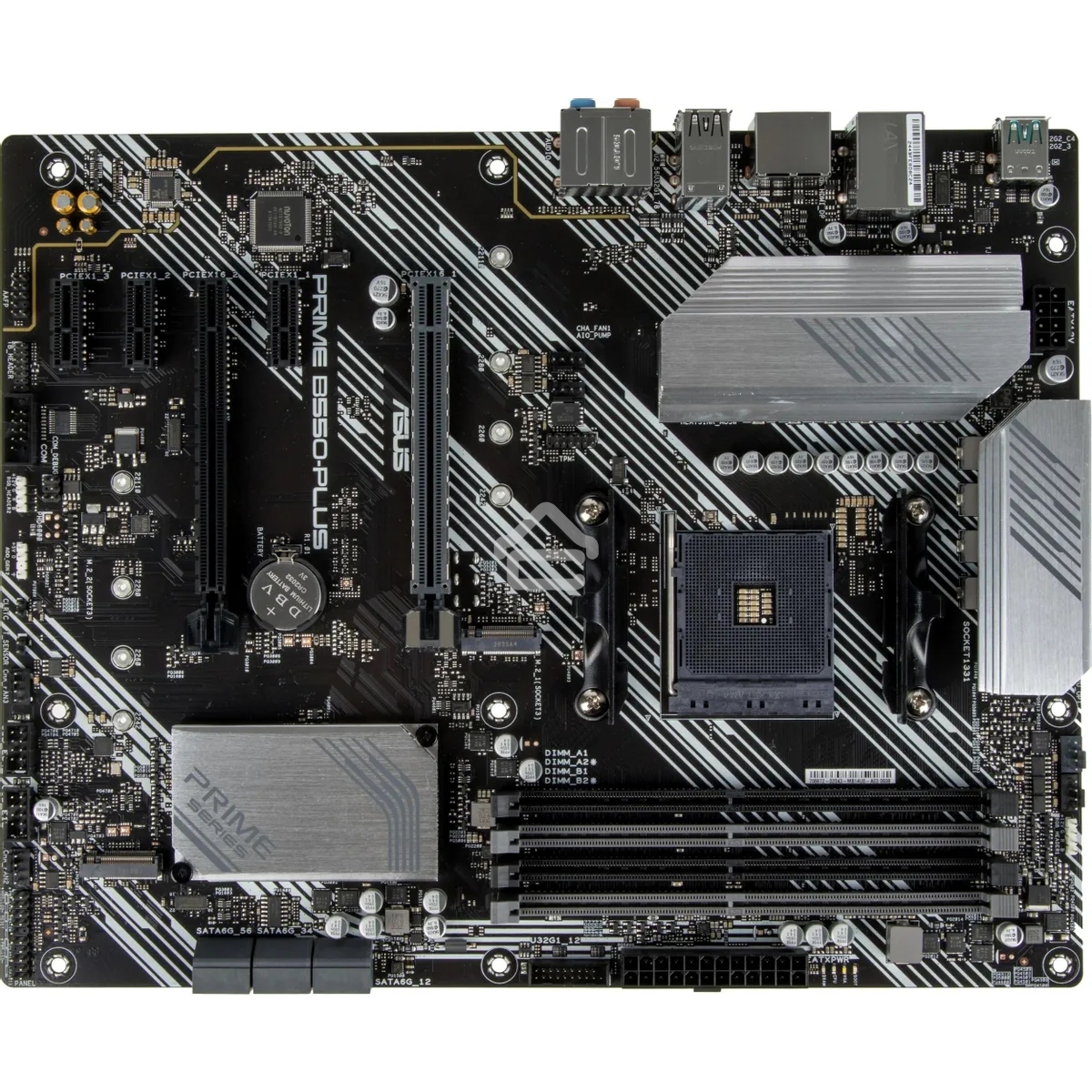Материнская плата ASUS PRIME B550-PLUS, AM4, AMD B550, 4xDDR4, 6xSATA, 2xM.2, 1xPCIe 3.0 x16, 1xPCIe 4.0 x16, 3xPCIe x1, 1xDP, 1xHDMI, 1x 1Gb LAN, 1xUSB 3.2 Gen 2, 4xUSB 3.2 Gen 1, 2xUSB 2.0, 5x3.5 мм, 7.1, ATX