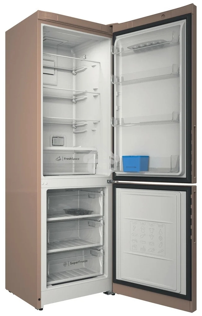 Холодильник Indesit ITR 5180 E бежевый двухкамерный 220/78л морозилка снизу