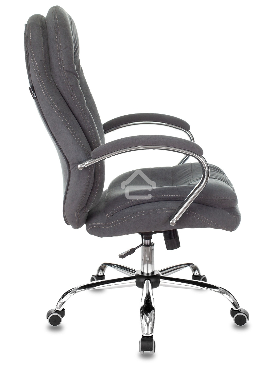 Кресло руководителя Бюрократ T-9950SL Fabric серый Alfa 44, крестовина металл хром