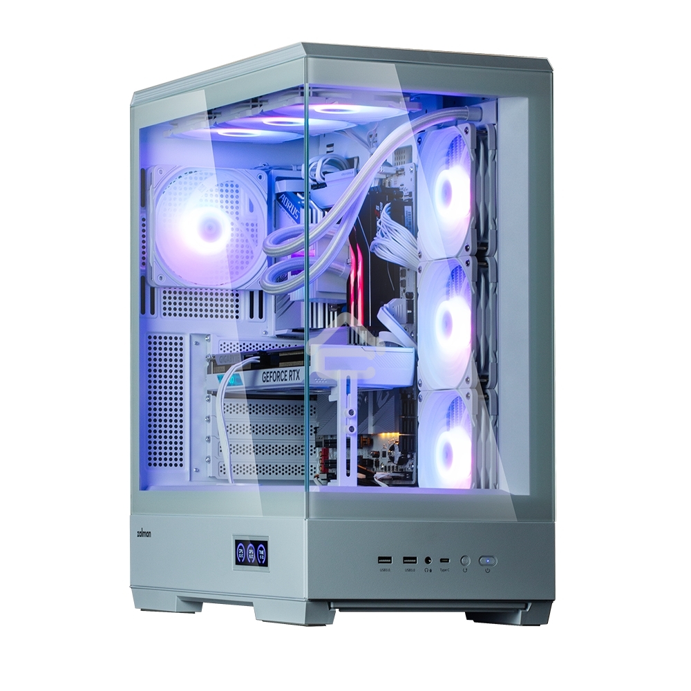 Компьютерный корпус ZALMAN P50 DS, ATX, WHITE, WINDOW, 2x3.5