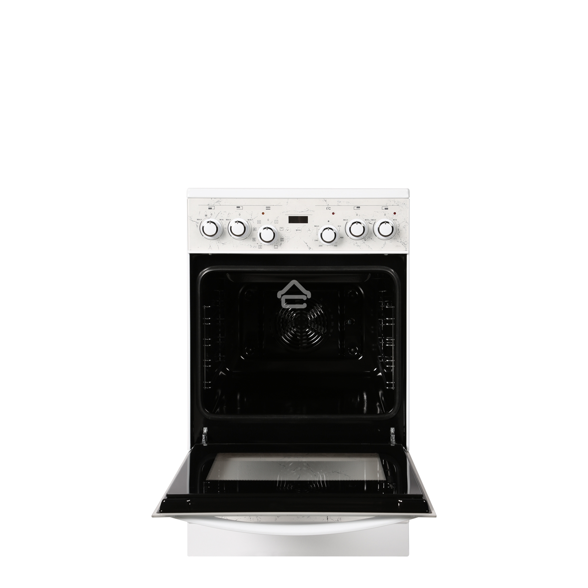 Плита электрическая Gefest ЭП Н Д 5560-03 0042 белый/мрамор, конфорок 4 электрических, духовка 55 л, 50 см x 85 см x 58.5 см