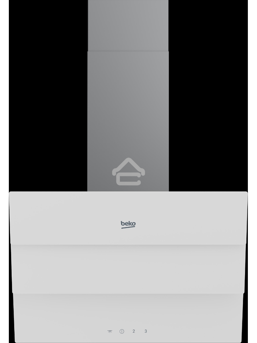Вытяжка наклонная Beko BHCA69642WH серый, 60 см, 600 куб. м/ч, 69 дБ