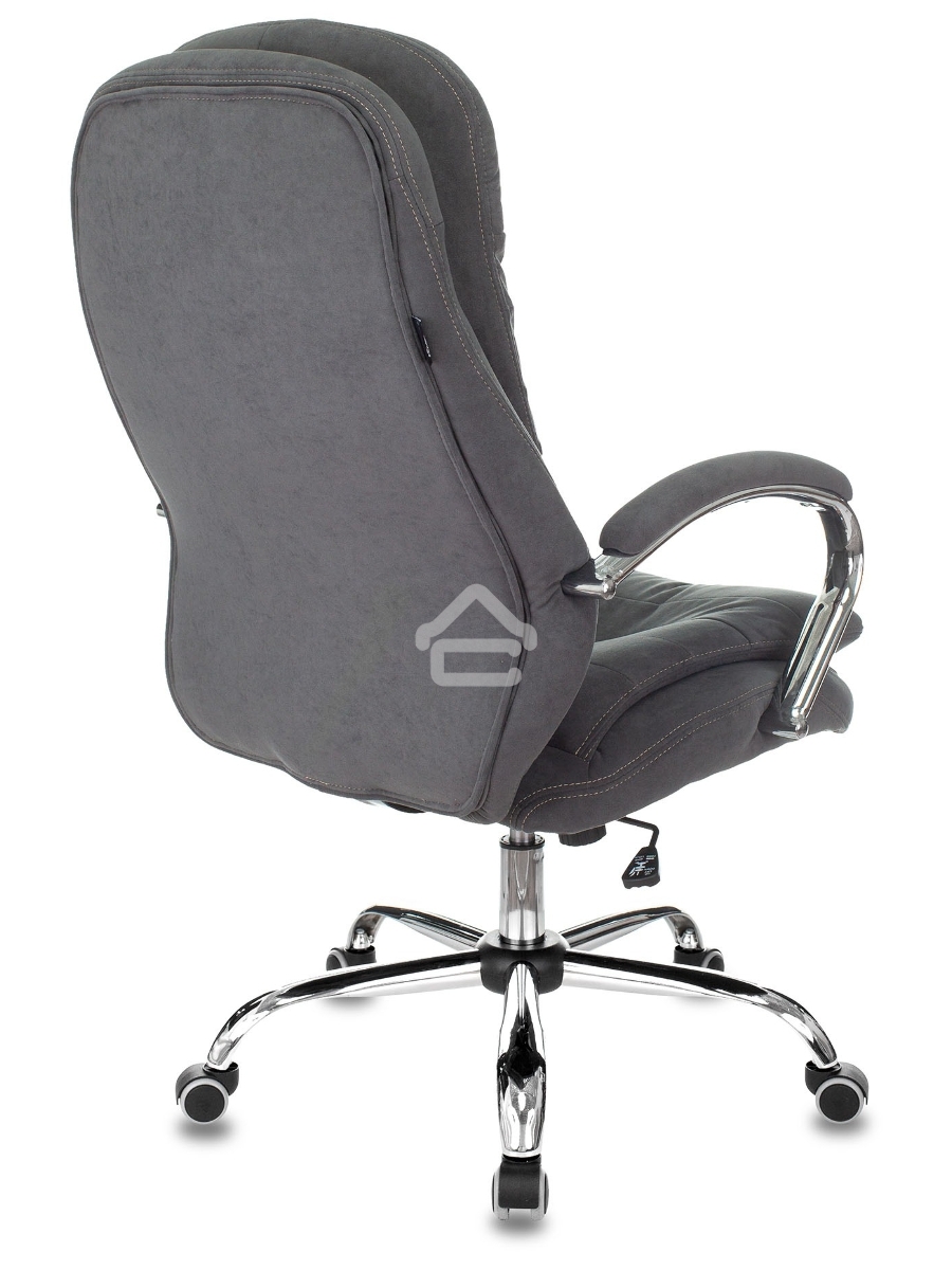 Кресло руководителя Бюрократ T-9950SL Fabric серый Alfa 44, крестовина металл хром