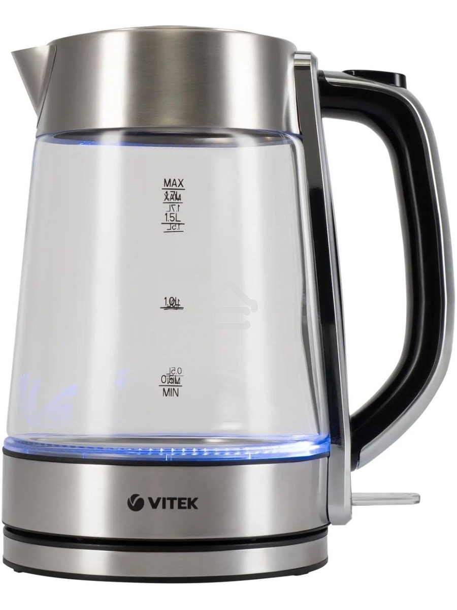 Чайник электрический Vitek VT-1184 1.7л. 2200Вт серебристый корпус: стекло/металл