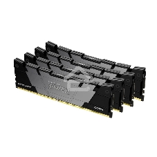 Оперативная память Kingston Fury Renegade, DDR4, 64GB (4x16GB), 3200MHz, CL16, DIMM, радиатор, черный