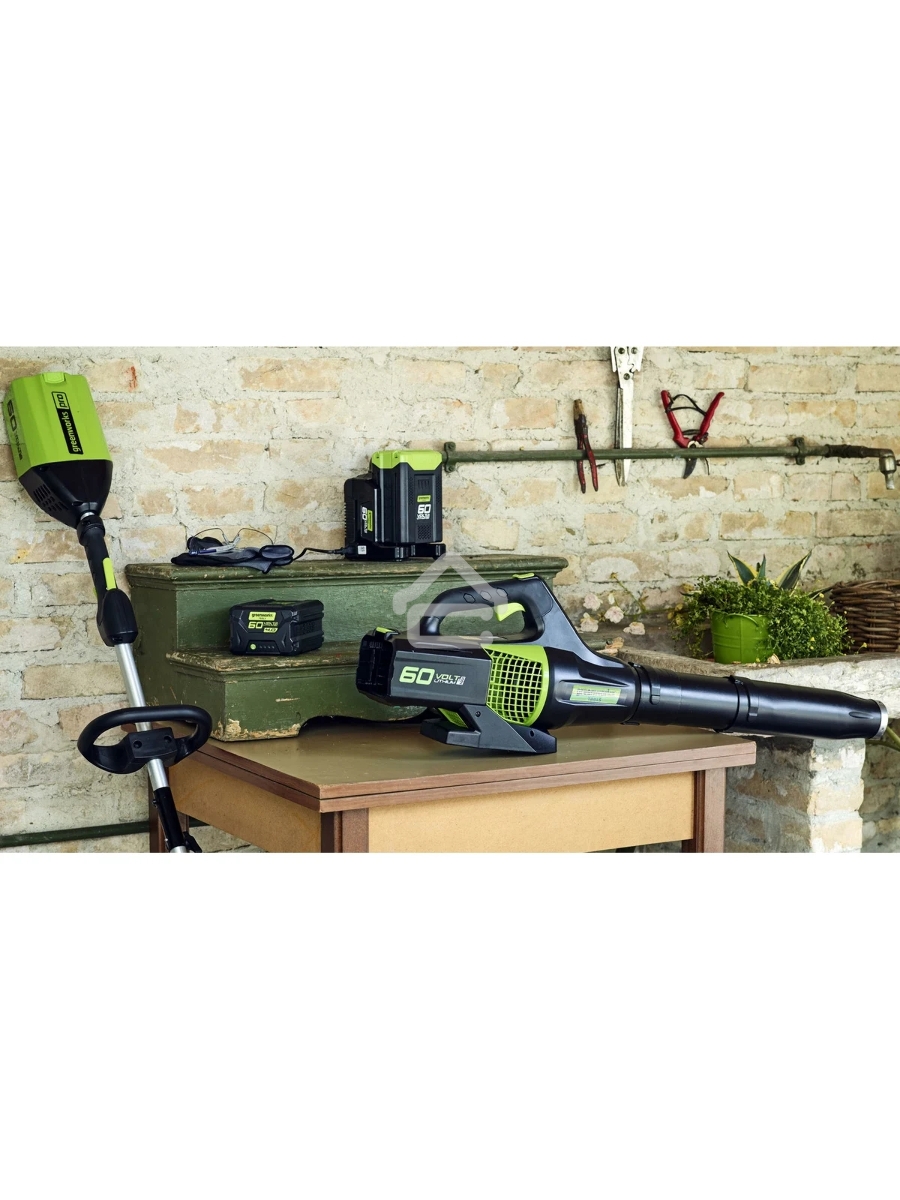Триммер аккумуляторный Greenworks GD60LT, 60V, 40 см, бесщеточный, без АКБ и ЗУ (2108307)