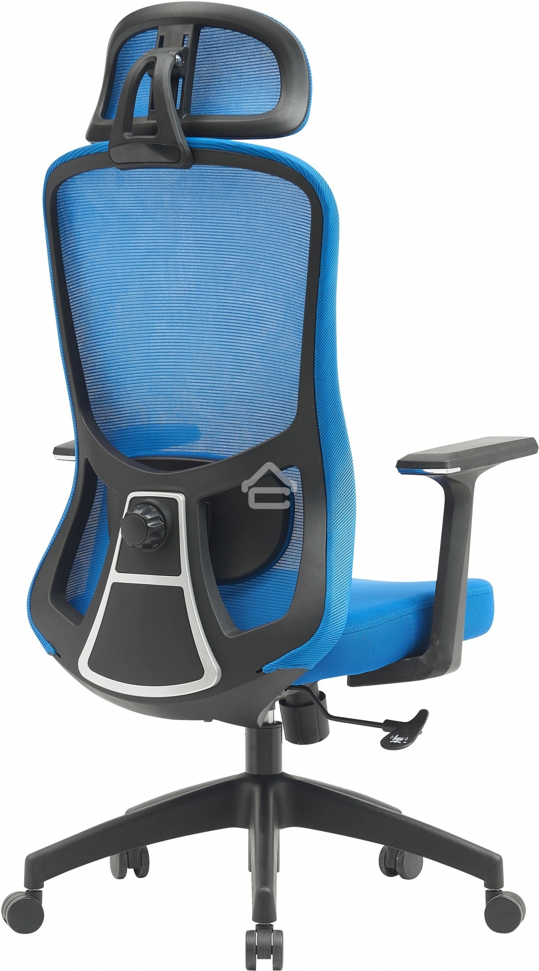 Кресло компьютерное Cactus CS-MC515-BL темно-синий, сиденье темно-синий, сетка/ткань, с подголов. крестов. пластик, пластик черный