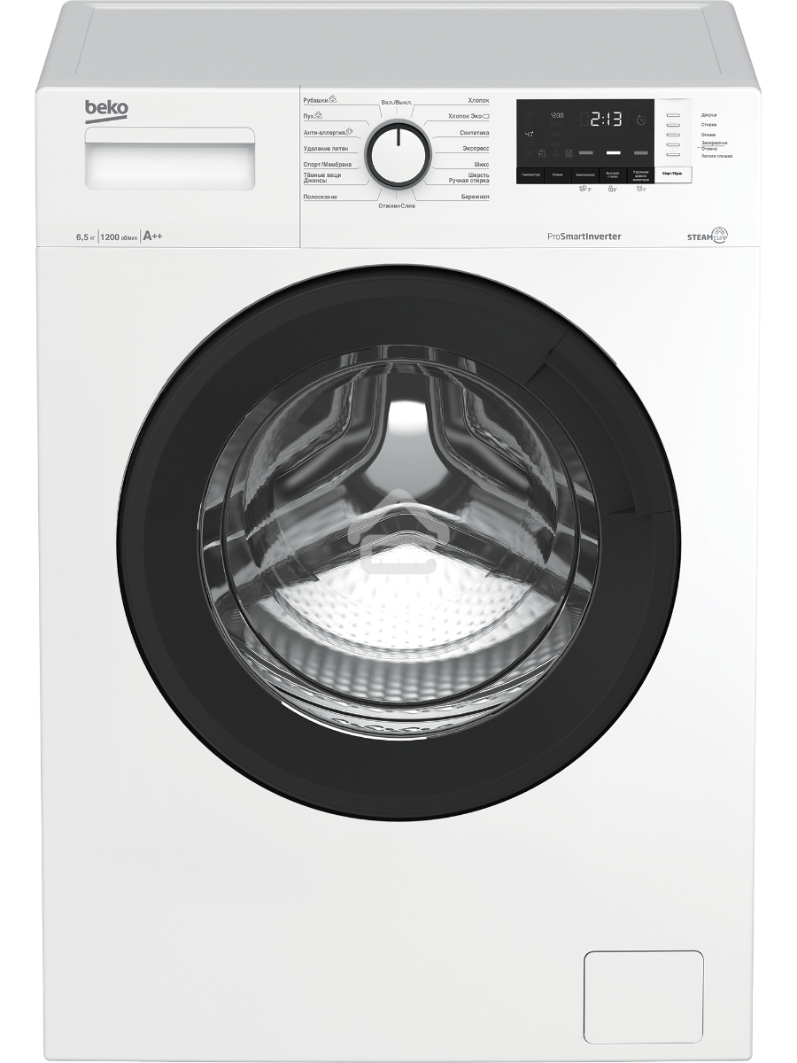 Стиральная машина Beko WSRE6H612ZAWI белый загрузка фронтальная 6,5 кг, 1200 об/мин., класс: А