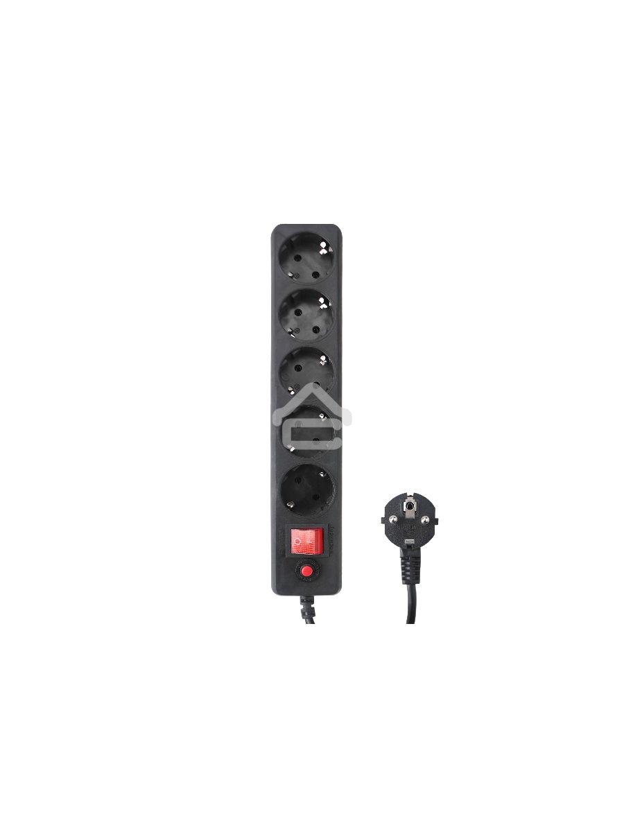 Сетевой фильтр Гарнизон EHLB-2 5р 10А 3м черный