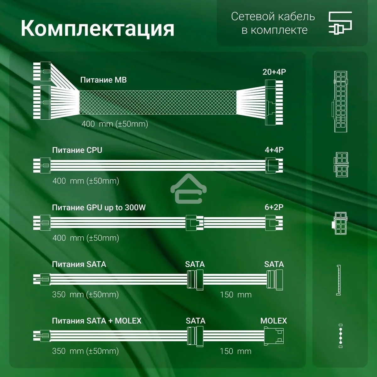 Блок питания Digma DPSU-400W, 400Вт, 120мм, черный