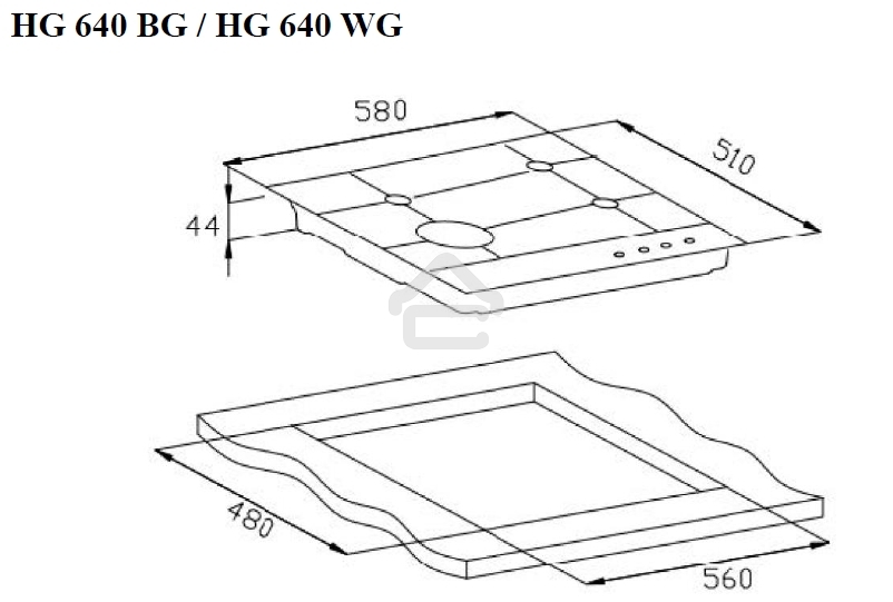 Газовая панель Weissgauff HG 640 BG