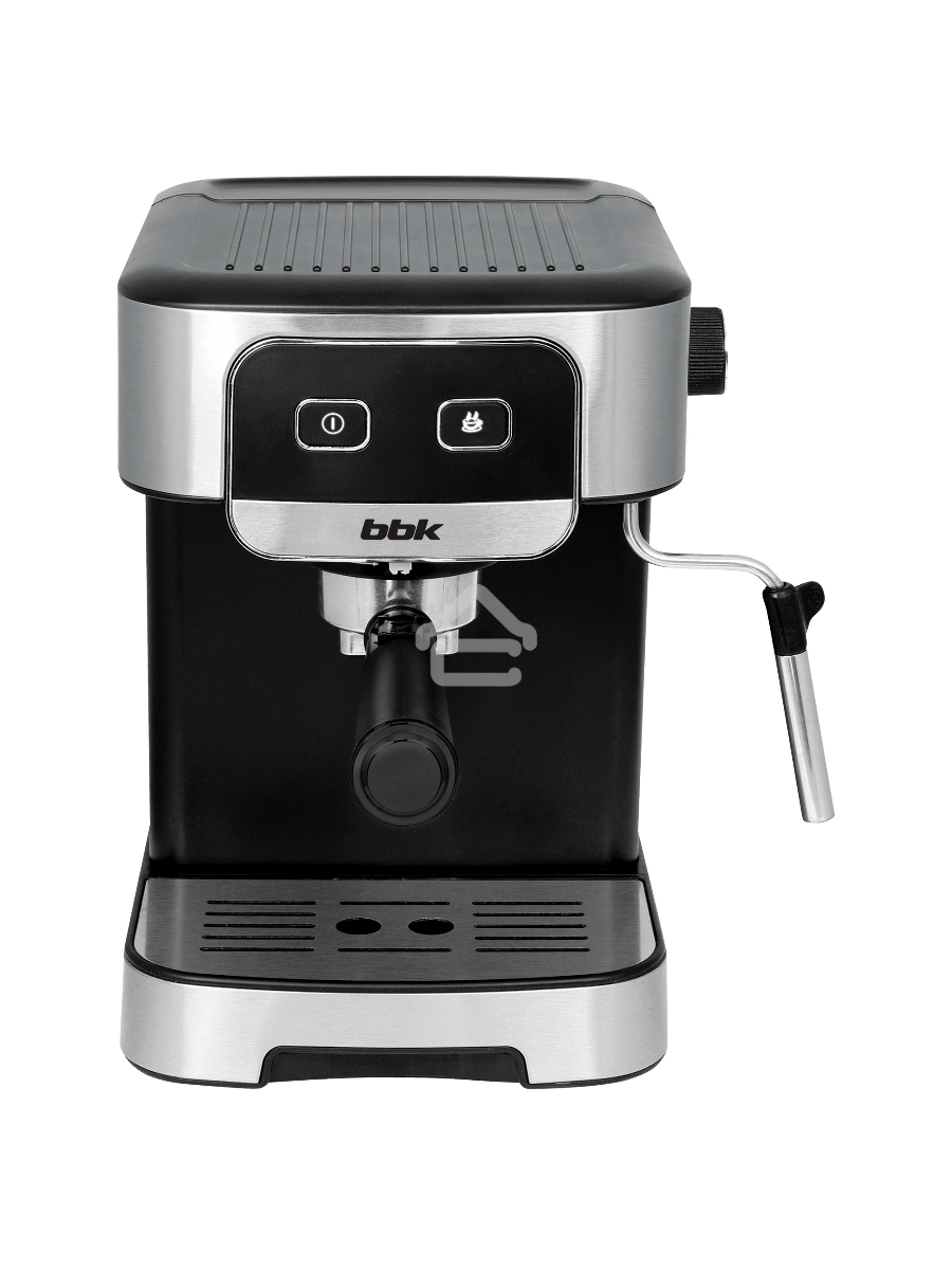 Кофеварка рожковая BBK BCM1500 черный/нержавеющая сталь, исп. кофе - молотый, 1.8 л, 1200 Вт, 20 бар