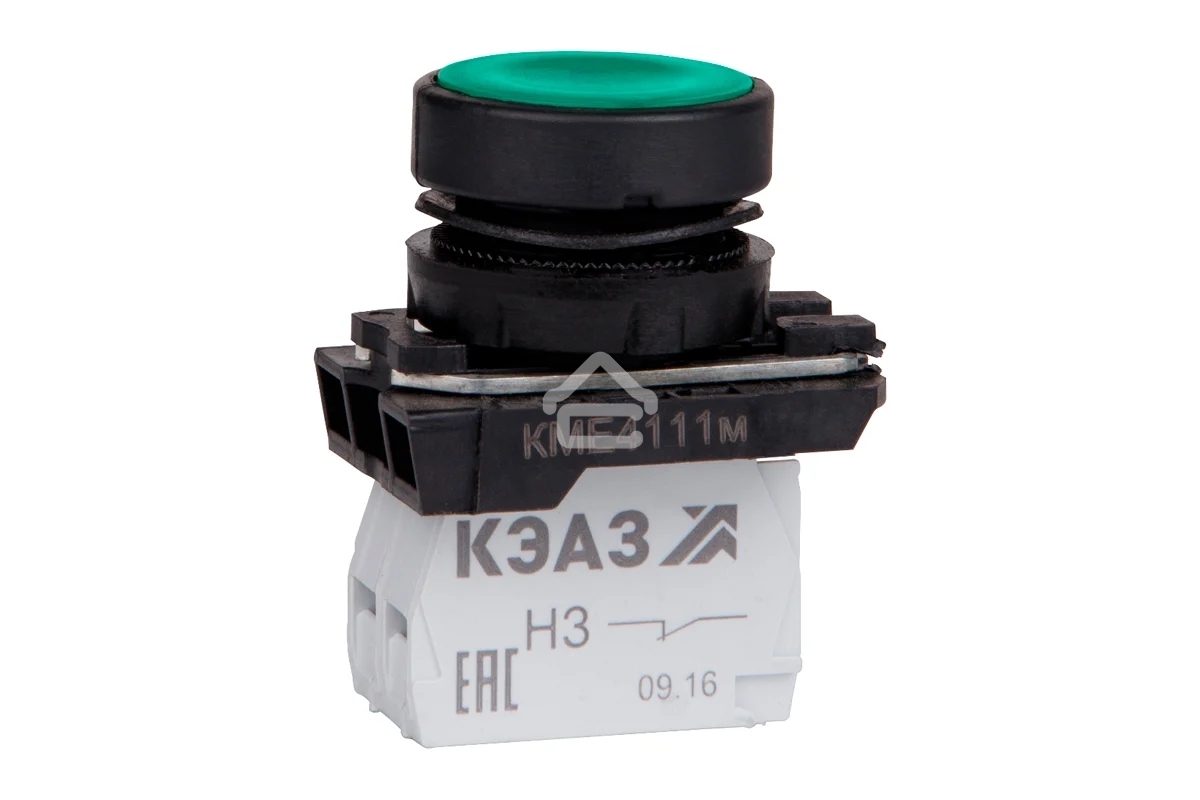 Кнопка управления КМЕ4111м 1но+1нз IP40 цилиндр зел. КЭАЗ 248242