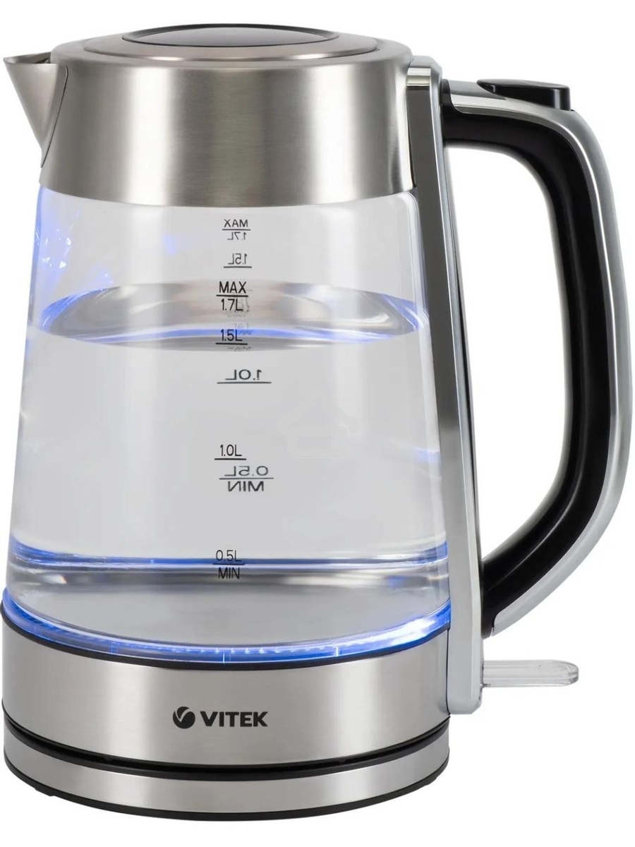 Чайник электрический Vitek VT-1184 1.7л. 2200Вт серебристый корпус: стекло/металл