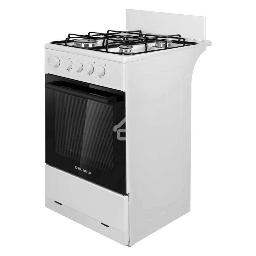 Плита газовая Maunfeld MGC50GEW08 белый, конфорок 4 шт, духовка 59 л, 50 см x 88 см x 65 см