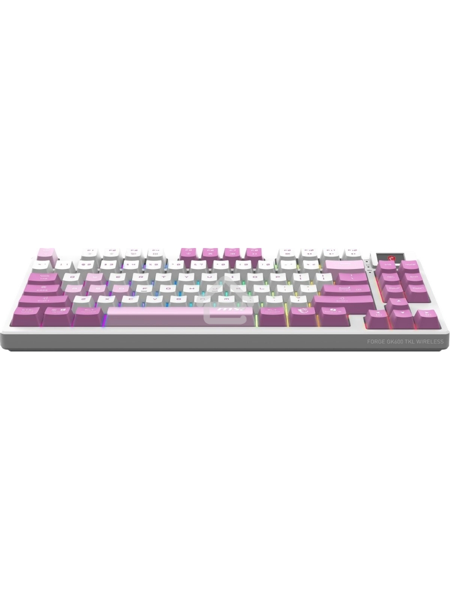 Клавиатура MSI Forge GK600, USB, белый фиолетовый