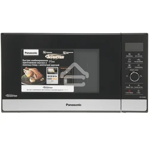 Микроволновая печь Panasonic NN-GD38HSZPE черный, 23 л, 1000 Вт, переключатели - поворотный механизм/сенсор