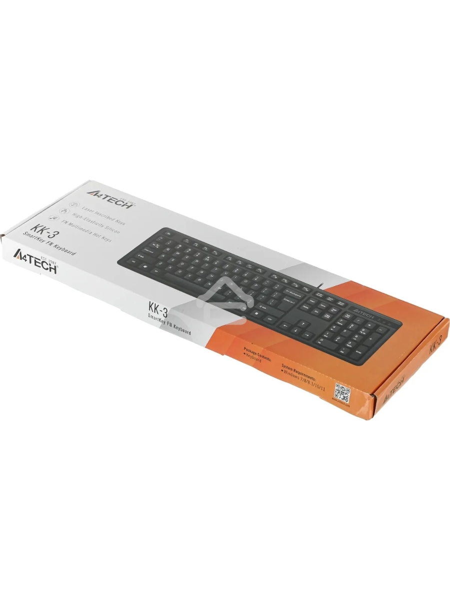 Клавиатура A4Tech KR-3 проводная, USB, черный