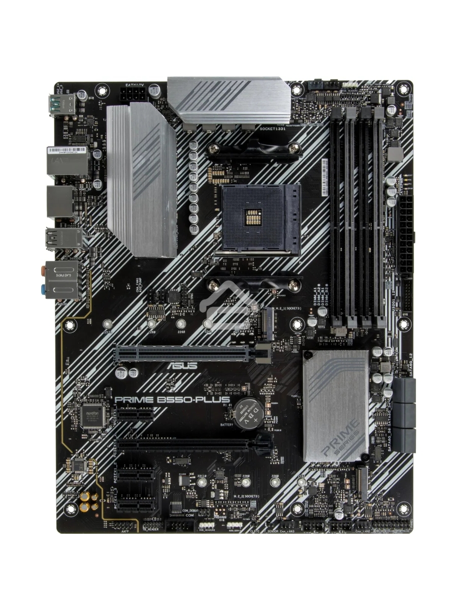 Материнская плата ASUS PRIME B550-PLUS, AM4, AMD B550, 4xDDR4, 6xSATA, 2xM.2, 1xPCIe 3.0 x16, 1xPCIe 4.0 x16, 3xPCIe x1, 1xDP, 1xHDMI, 1x 1Gb LAN, 1xUSB 3.2 Gen 2, 4xUSB 3.2 Gen 1, 2xUSB 2.0, 5x3.5 мм, 7.1, ATX