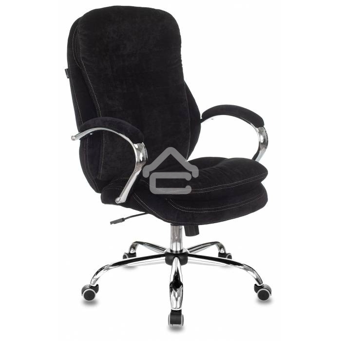 Кресло руководителя Бюрократ T-9950SL Fabric черный Light-20, крестовина металл хром