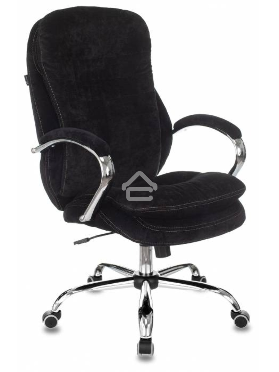 Кресло руководителя Бюрократ T-9950SL Fabric черный Light-20, крестовина металл хром